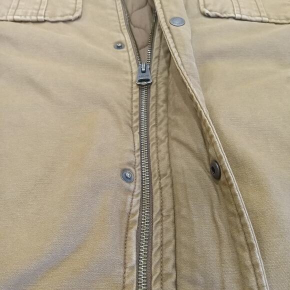 Levi’s Jacket XL Brown Quilted Canvas Work Utility Field Coat Snap Front Chore - Picture 6 of 16